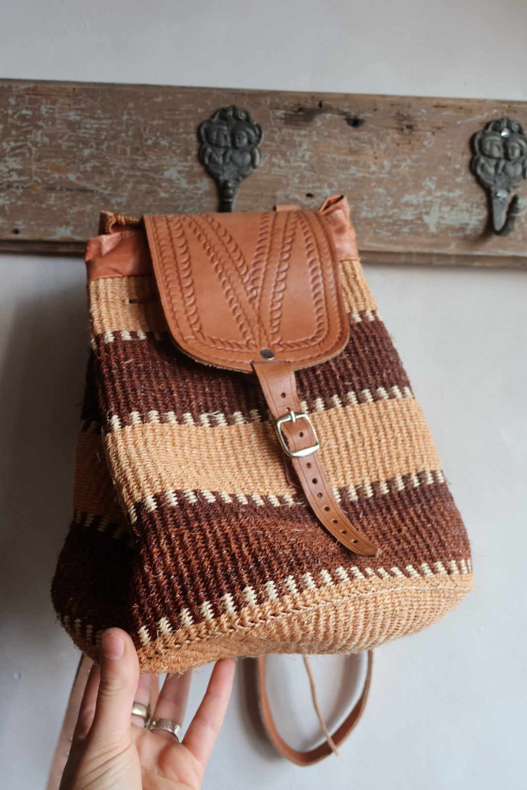 Vintage Woven Backpack