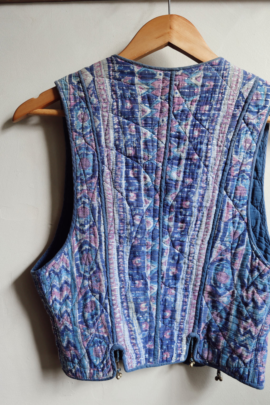 Vintage Indian blockprint quilted waistcoat