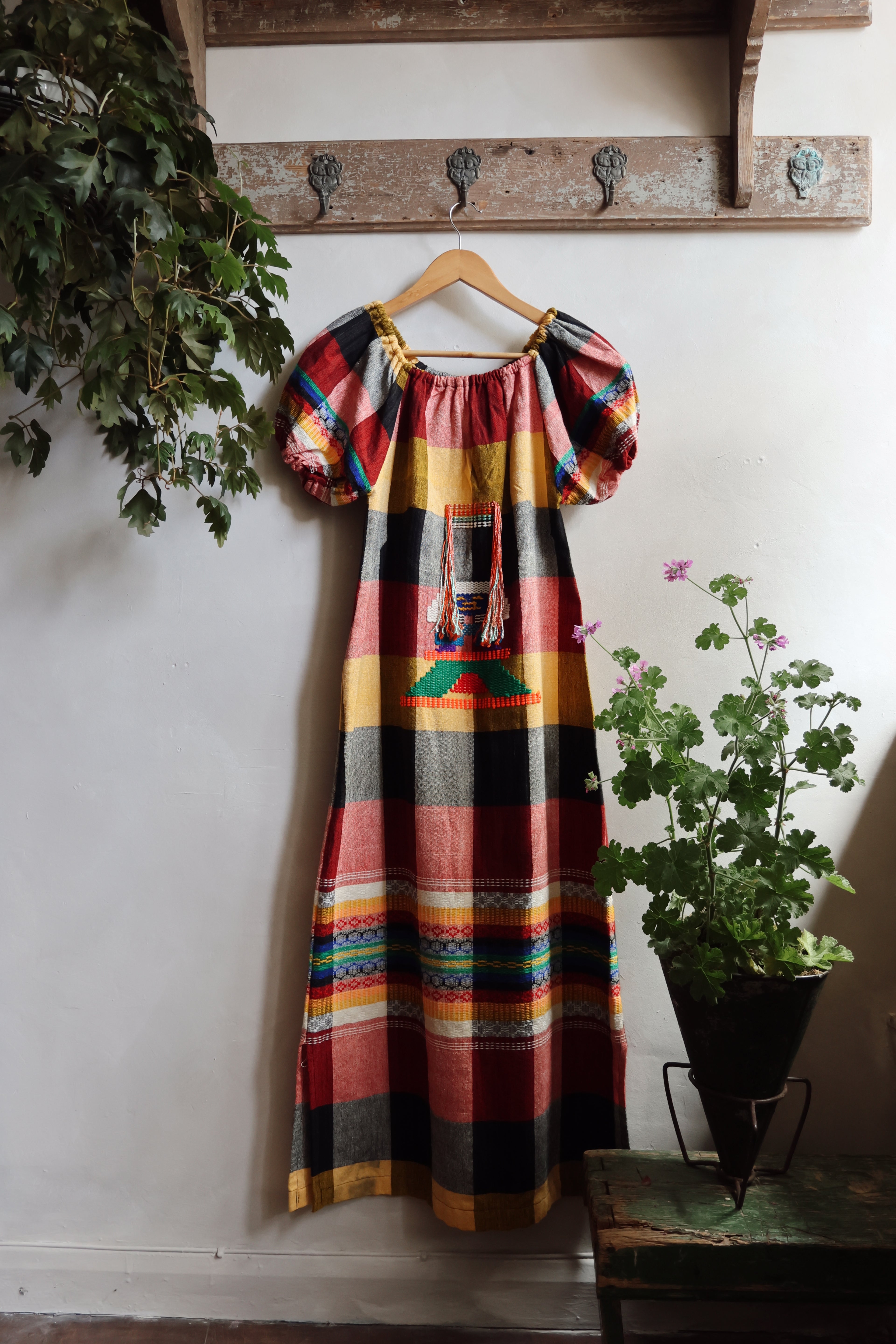 Vintage Handwoven Folk Dress