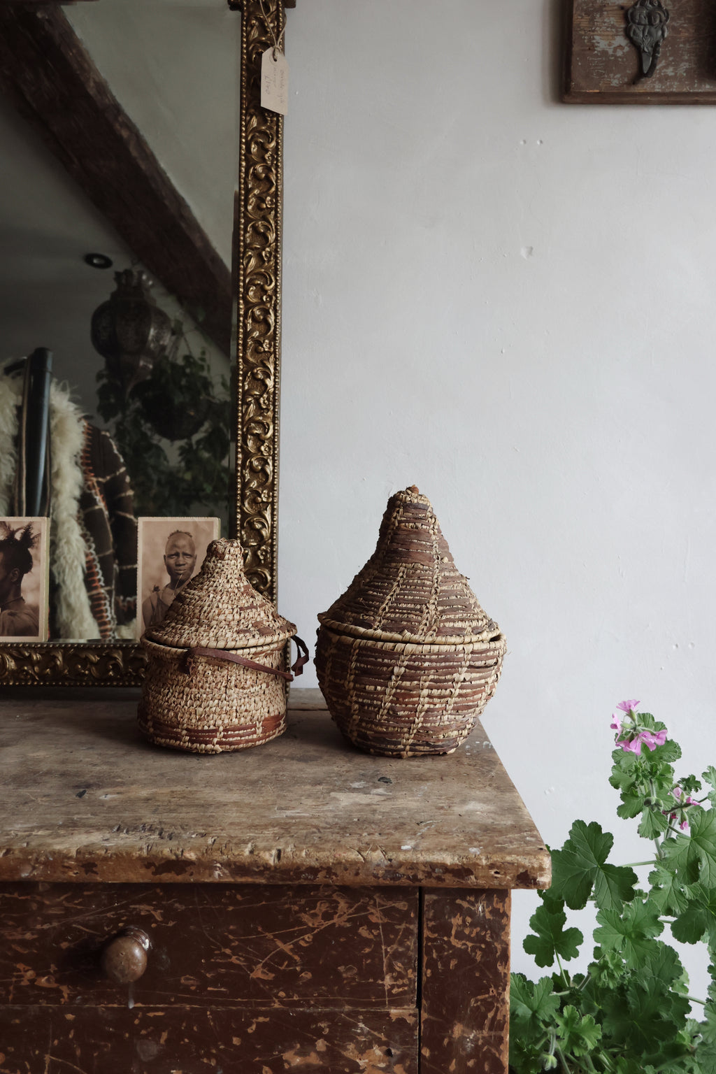 Two Antique Woven Baskets