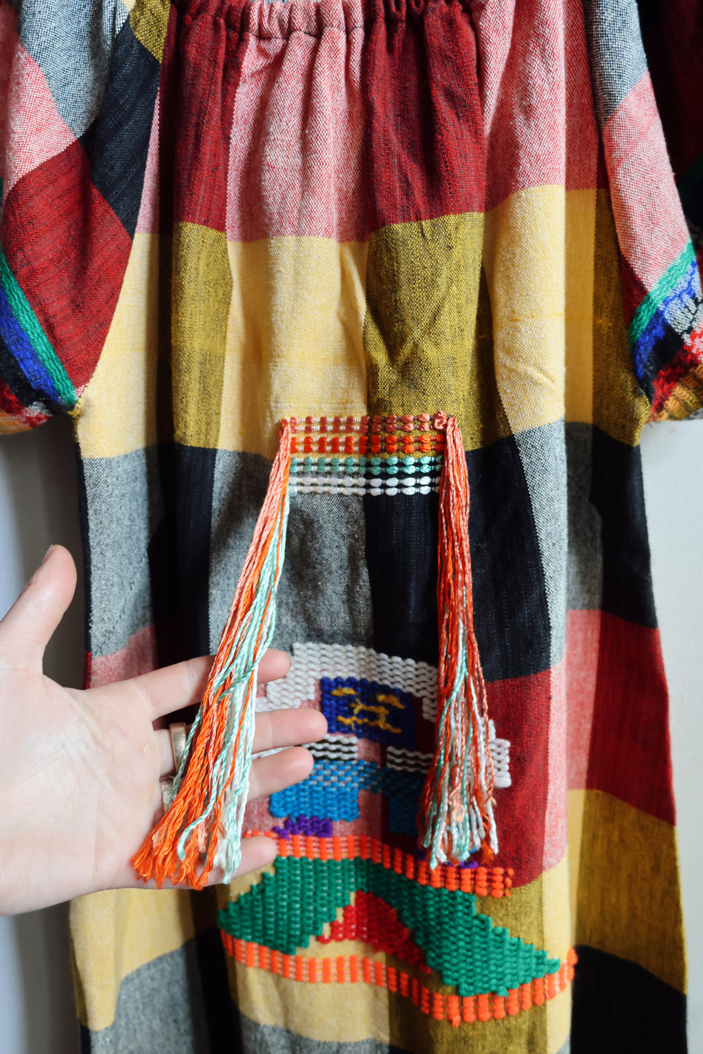Vintage Handwoven Folk Dress