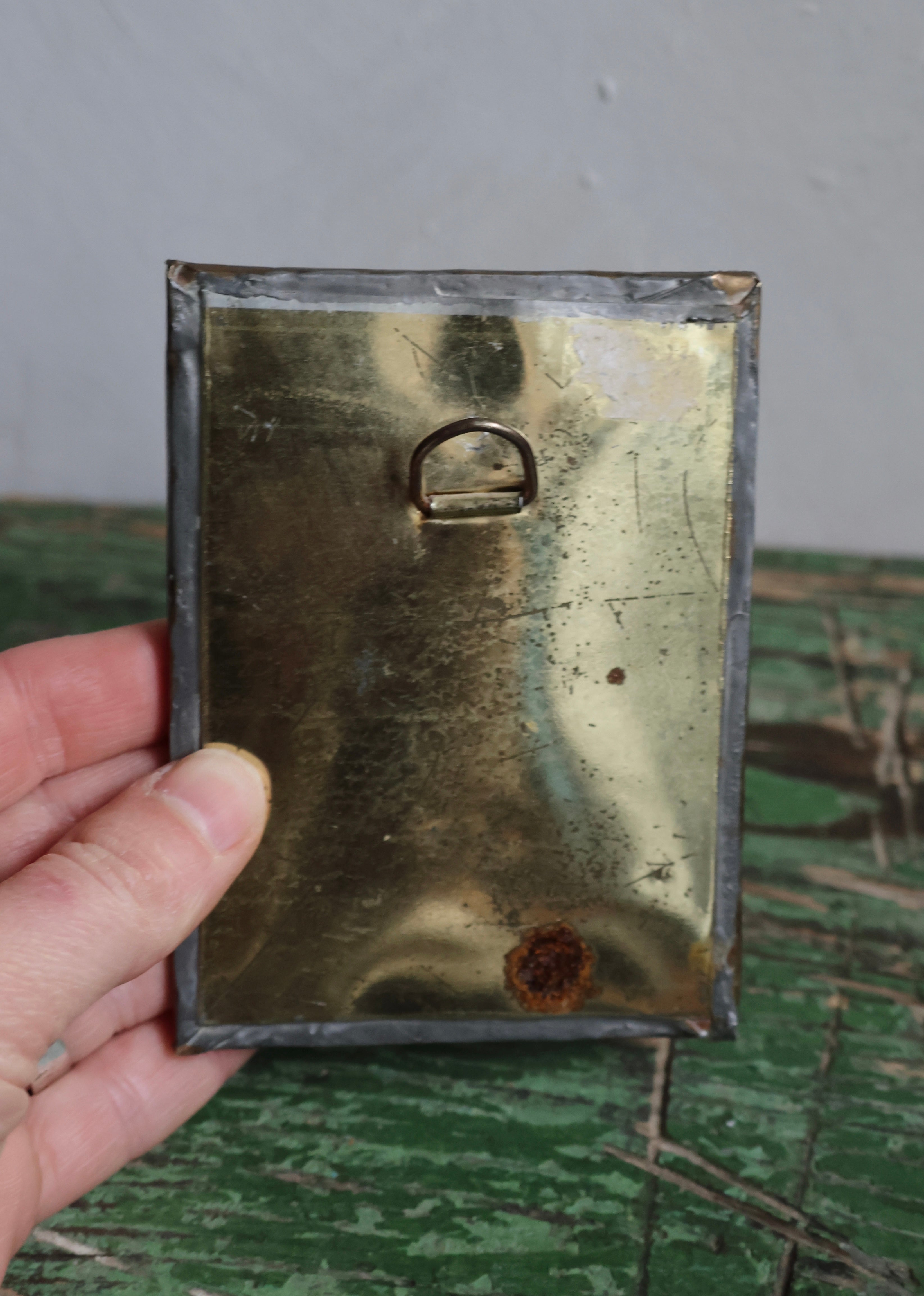 Antique Brass Arch Mirror