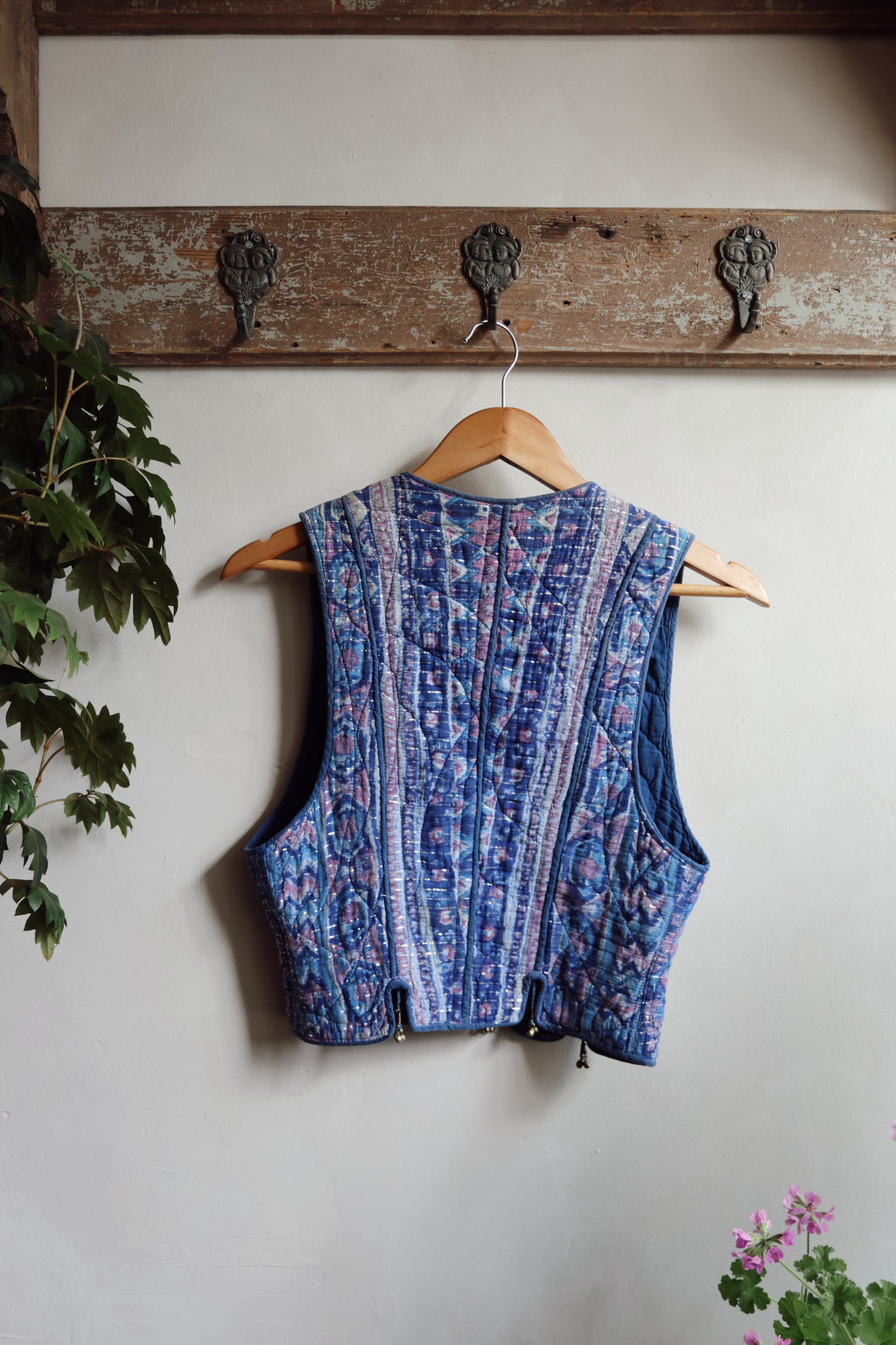 Vintage Indian blockprint quilted waistcoat