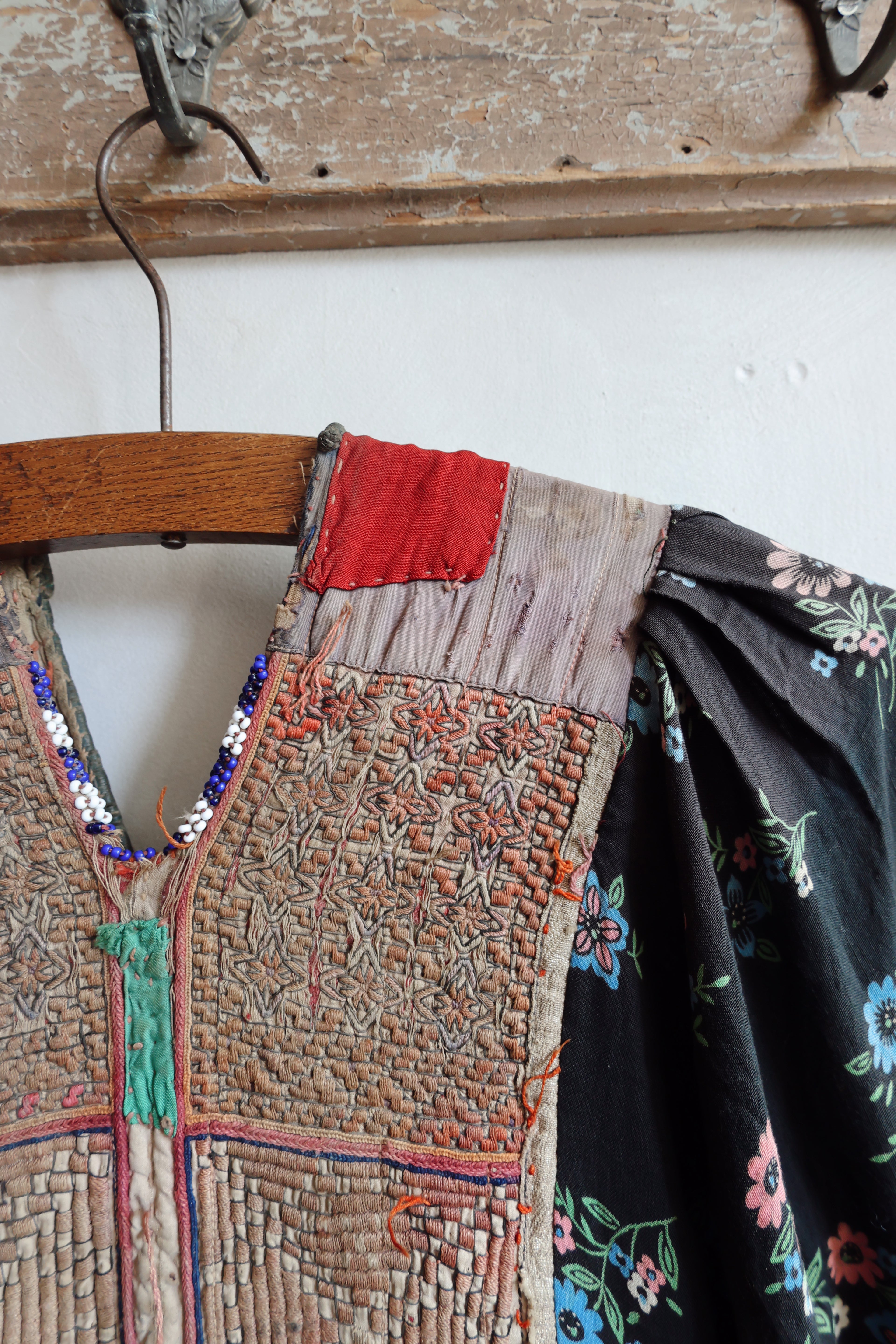 Antique Afghan Tribal Dress c. 1940s–1960s | Hand Embroidered Bodice | Museum Textile | Ethnographic Costume