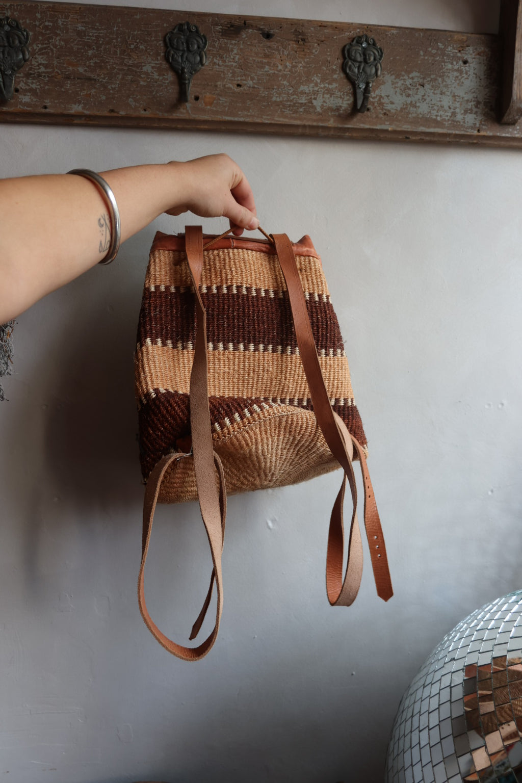 Vintage Woven Backpack