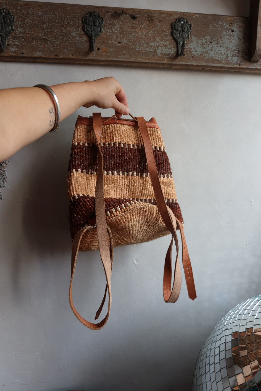 Vintage Woven Backpack