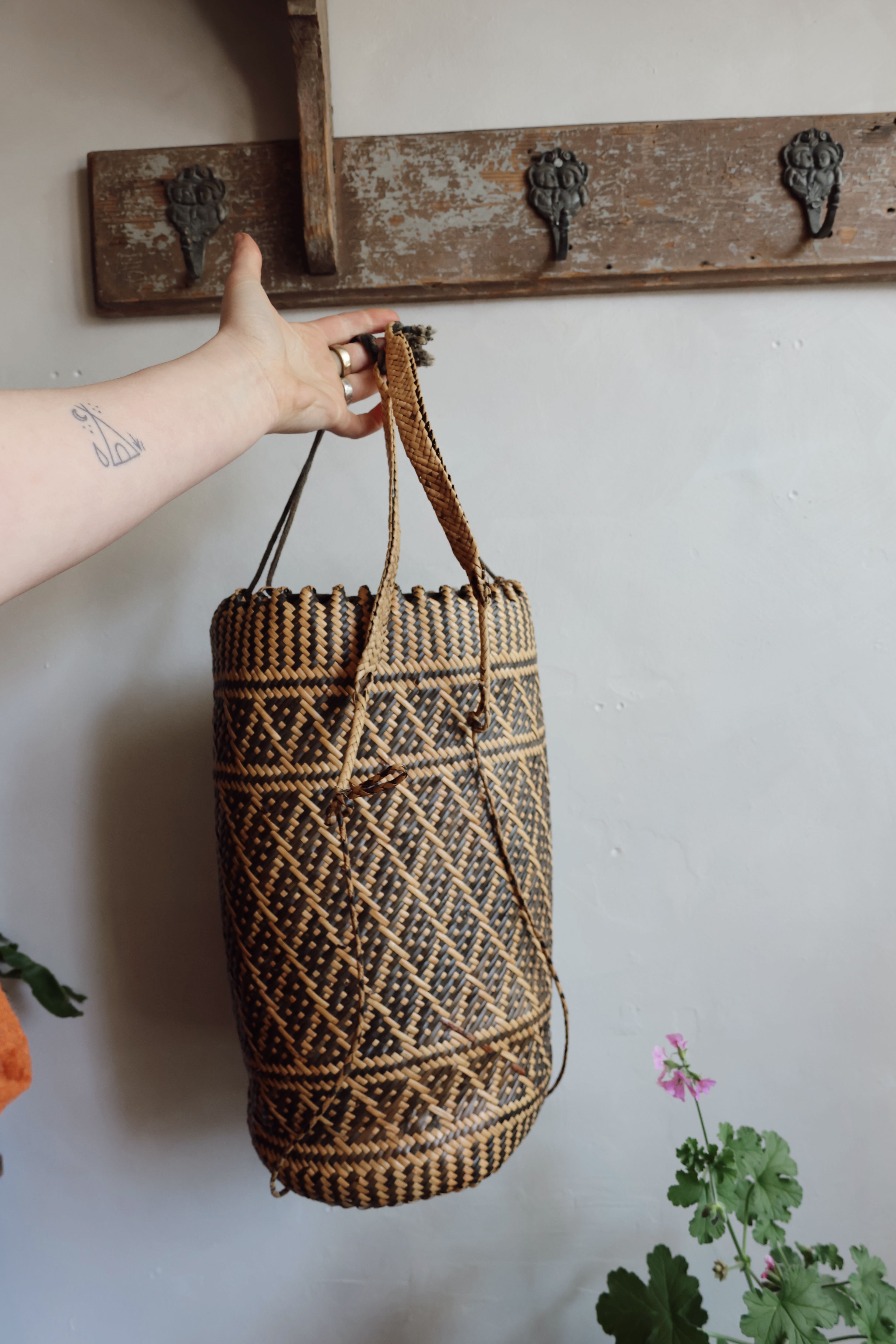 Vintage Woven Backpack