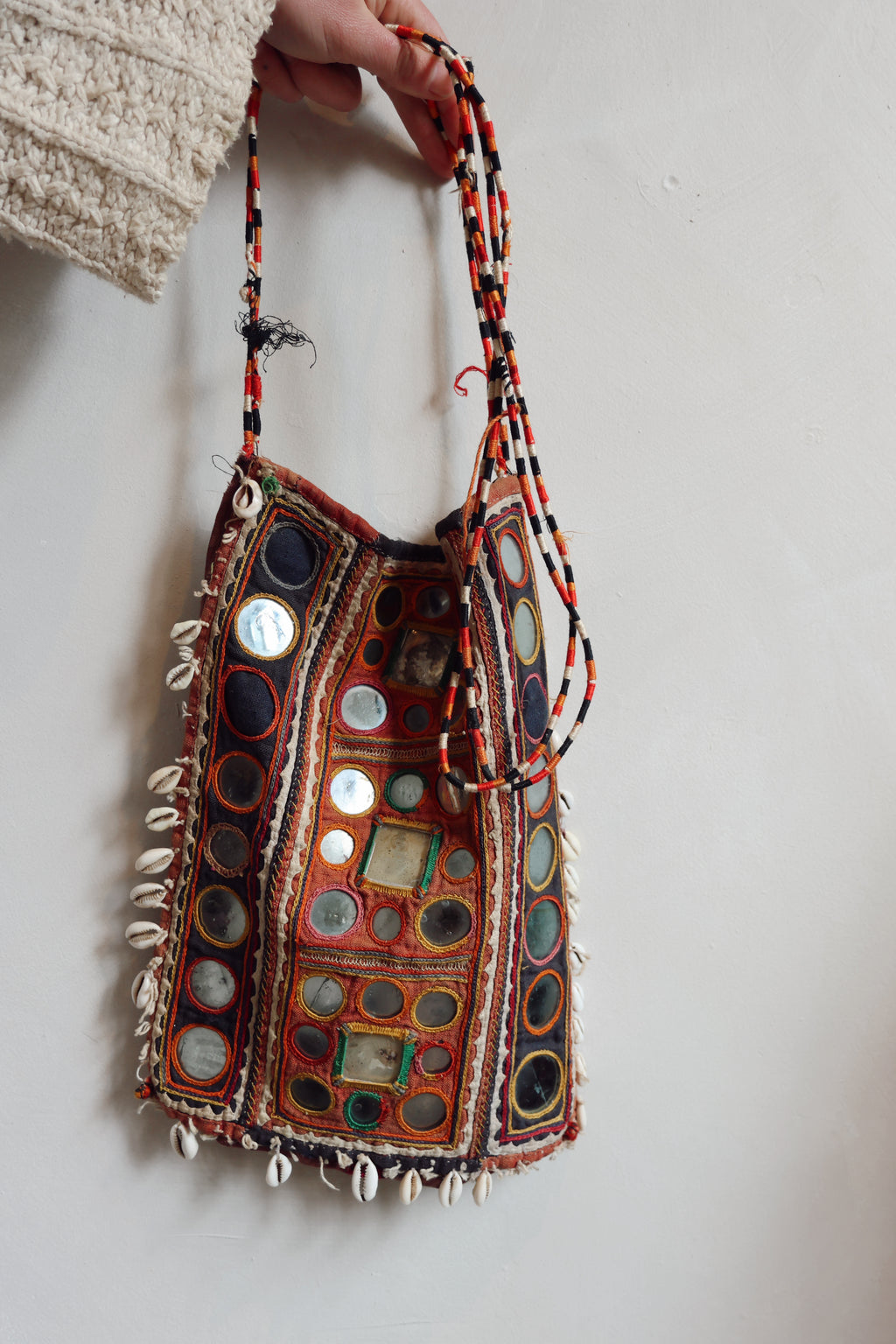Vintage Tribal Mirrorwork Shoulder Bag