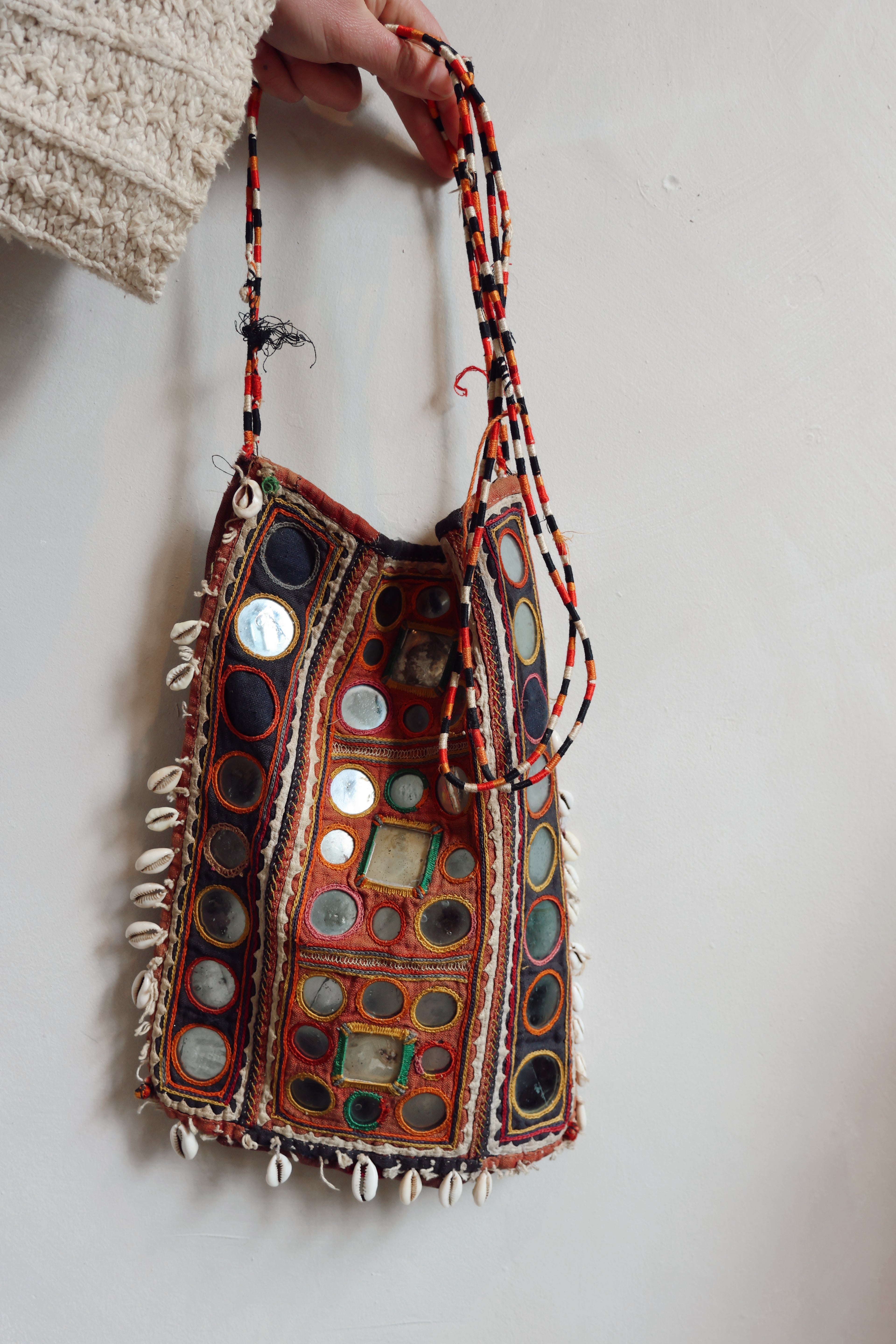 Vintage Tribal Mirrorwork Shoulder Bag
