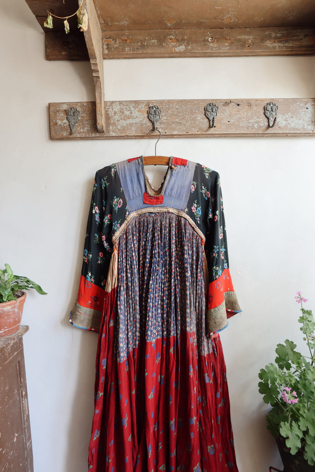 Antique Afghan Tribal Dress c. 1940s–1960s | Hand Embroidered Bodice | Museum Textile | Ethnographic Costume