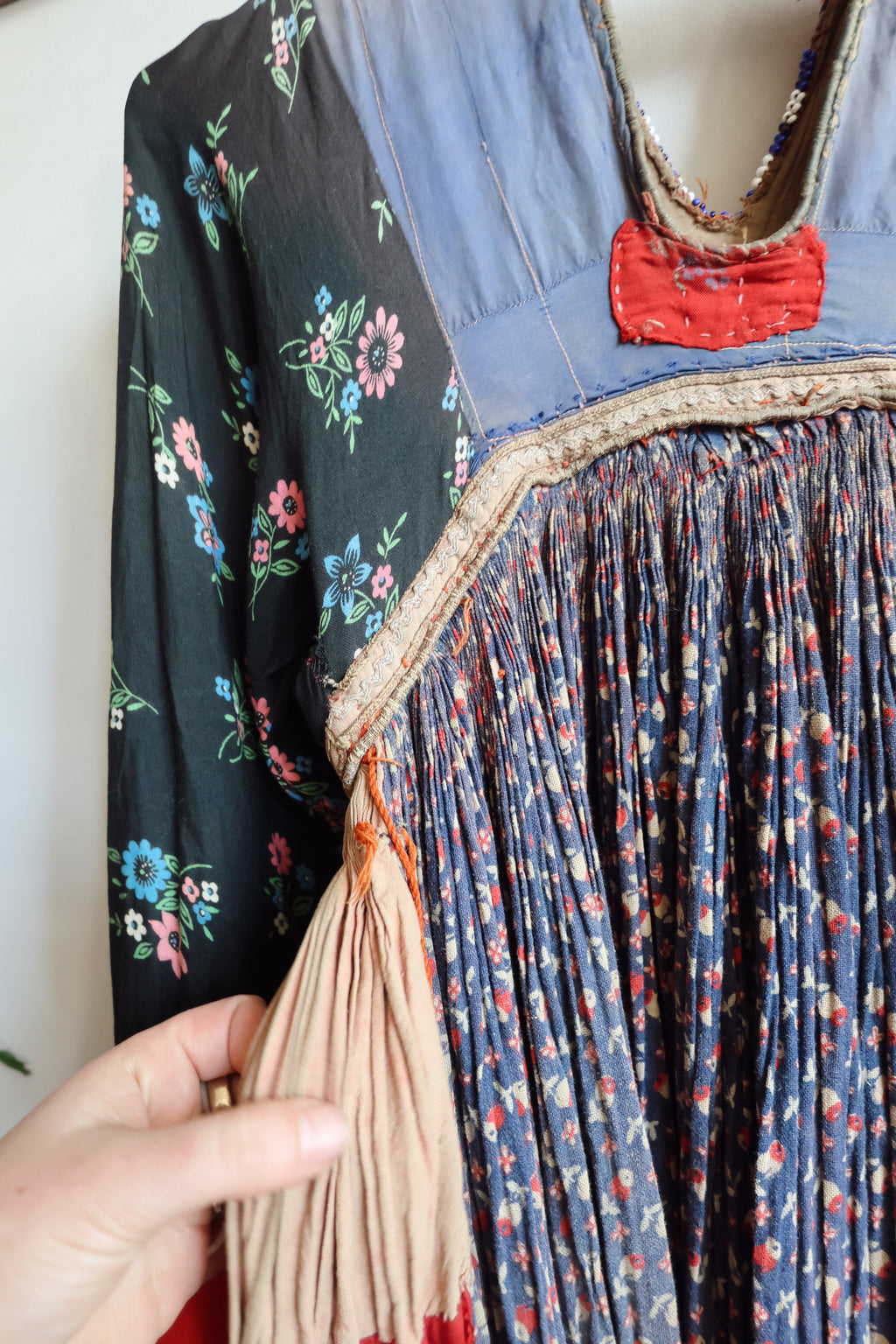Antique Afghan Tribal Dress c. 1940s–1960s | Hand Embroidered Bodice | Museum Textile | Ethnographic Costume
