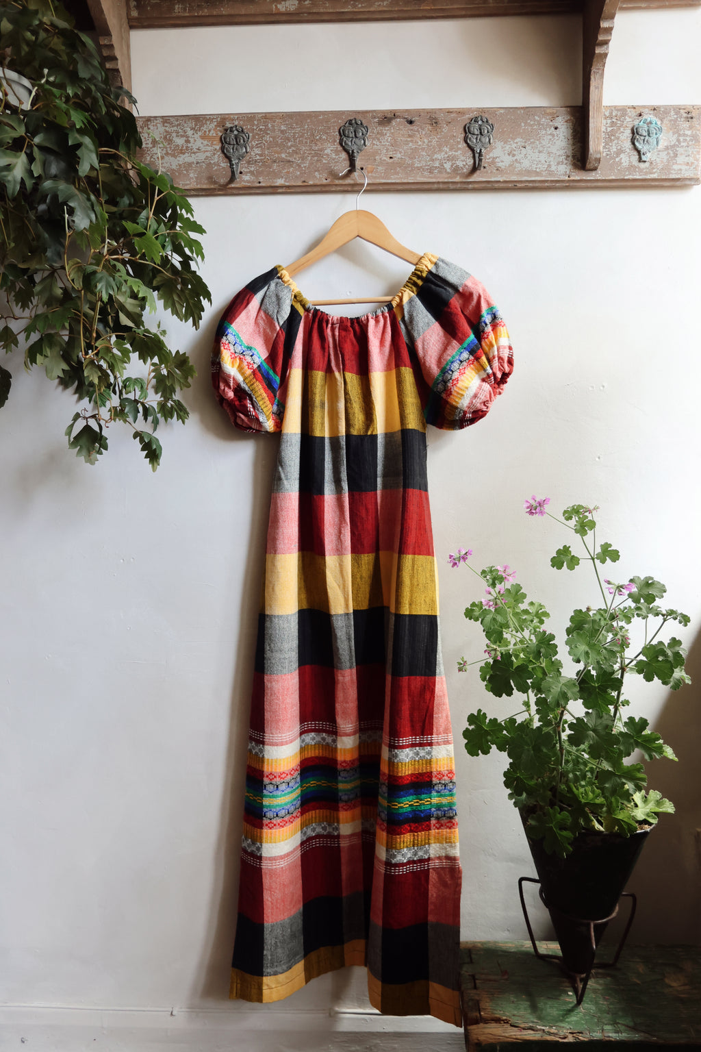 Vintage Handwoven Folk Dress