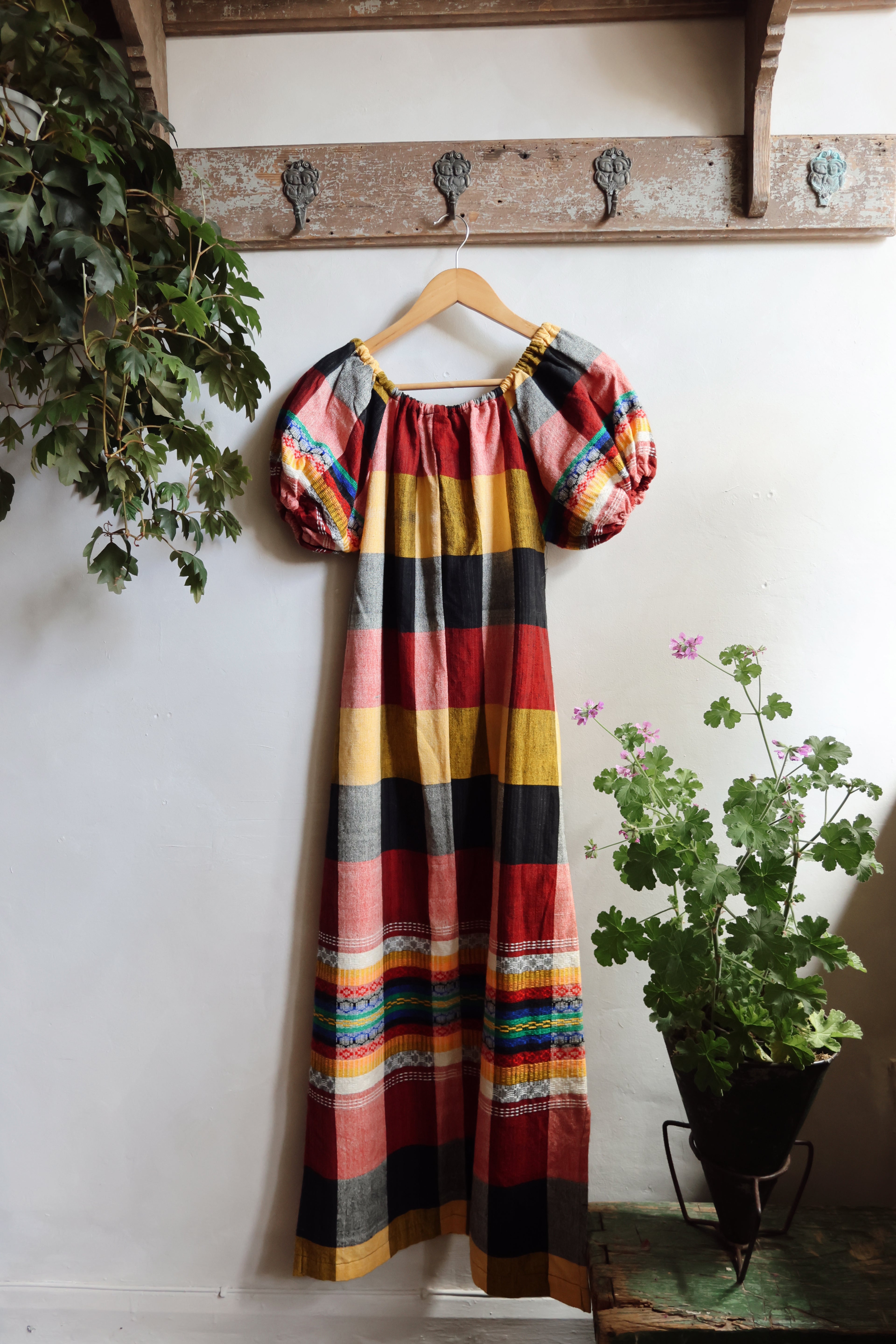 Vintage Handwoven Folk Dress