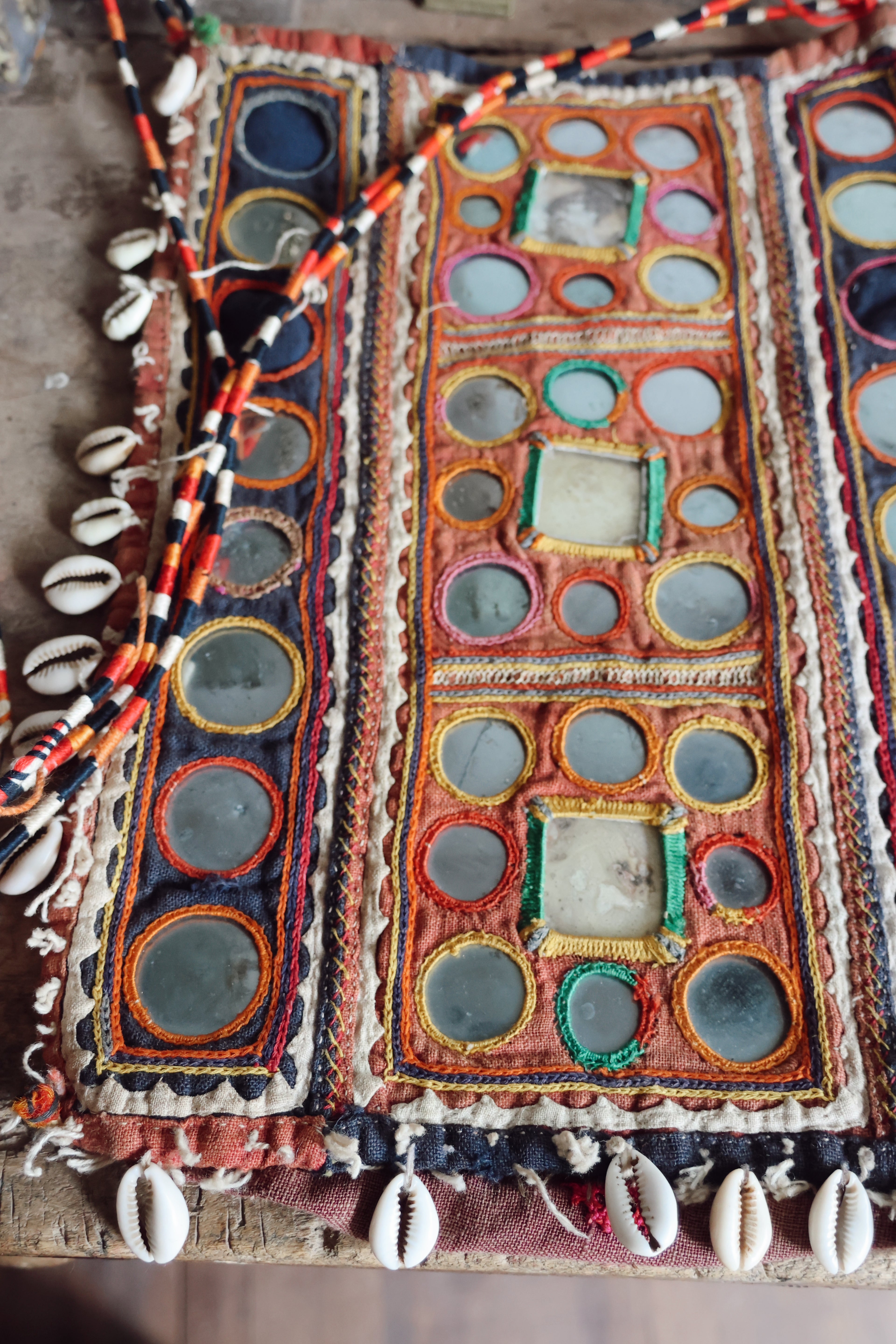Vintage Tribal Mirrorwork Shoulder Bag