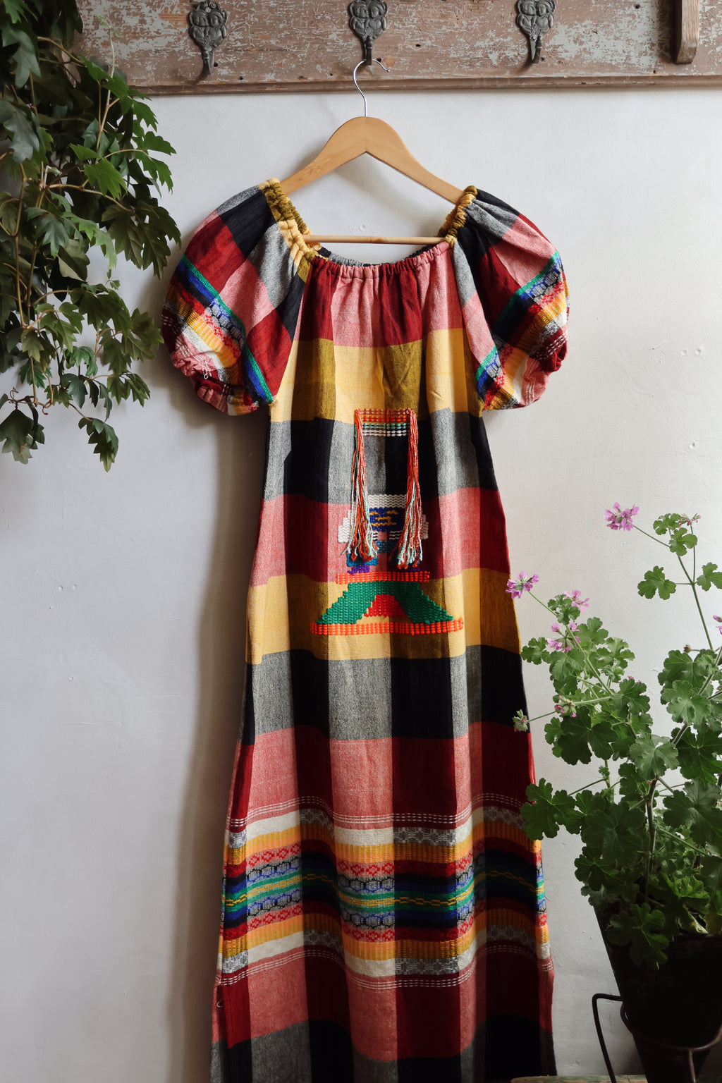 Vintage Handwoven Folk Dress