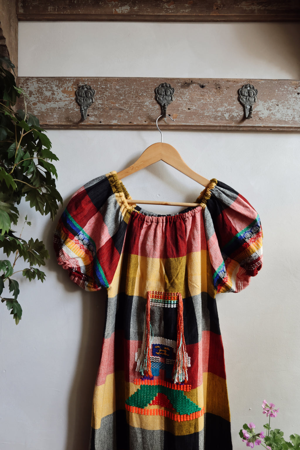 Vintage Handwoven Folk Dress