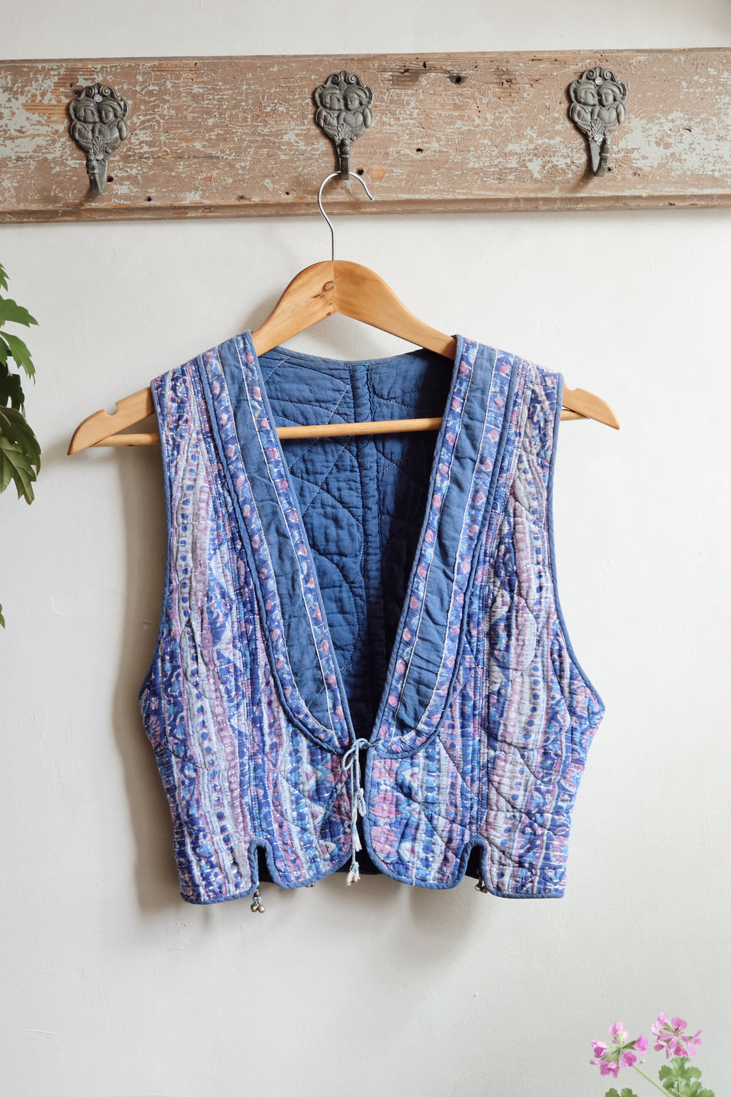 Vintage Indian blockprint quilted waistcoat