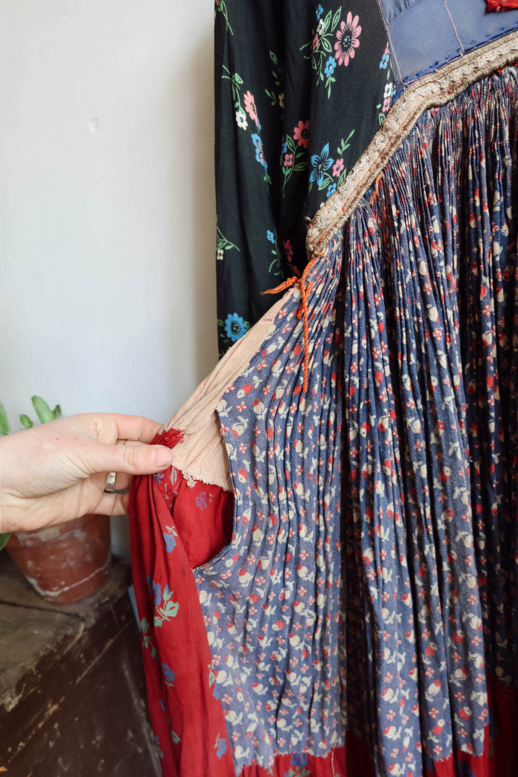 Antique Afghan Tribal Dress c. 1940s–1960s | Hand Embroidered Bodice | Museum Textile | Ethnographic Costume
