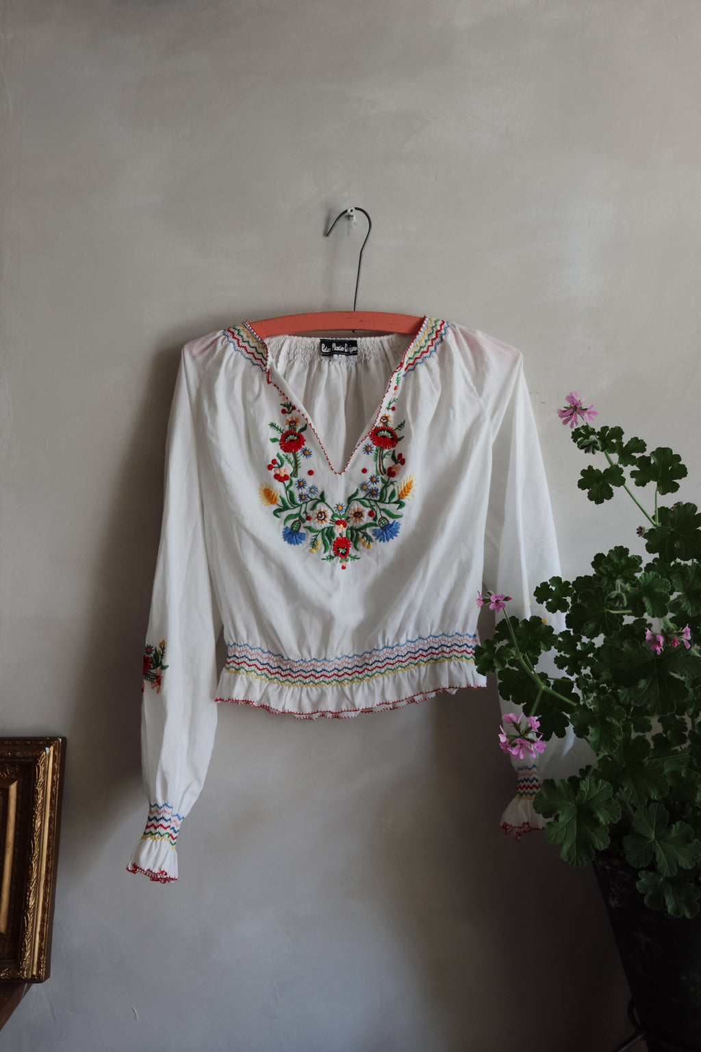 Vintage Hungarian EmbroideredBlouse