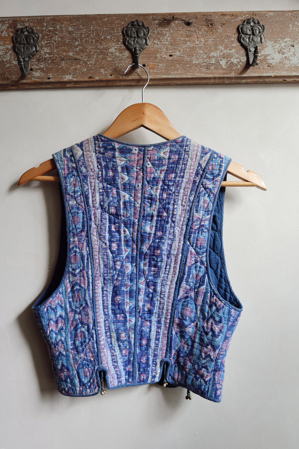 Vintage Indian blockprint quilted waistcoat
