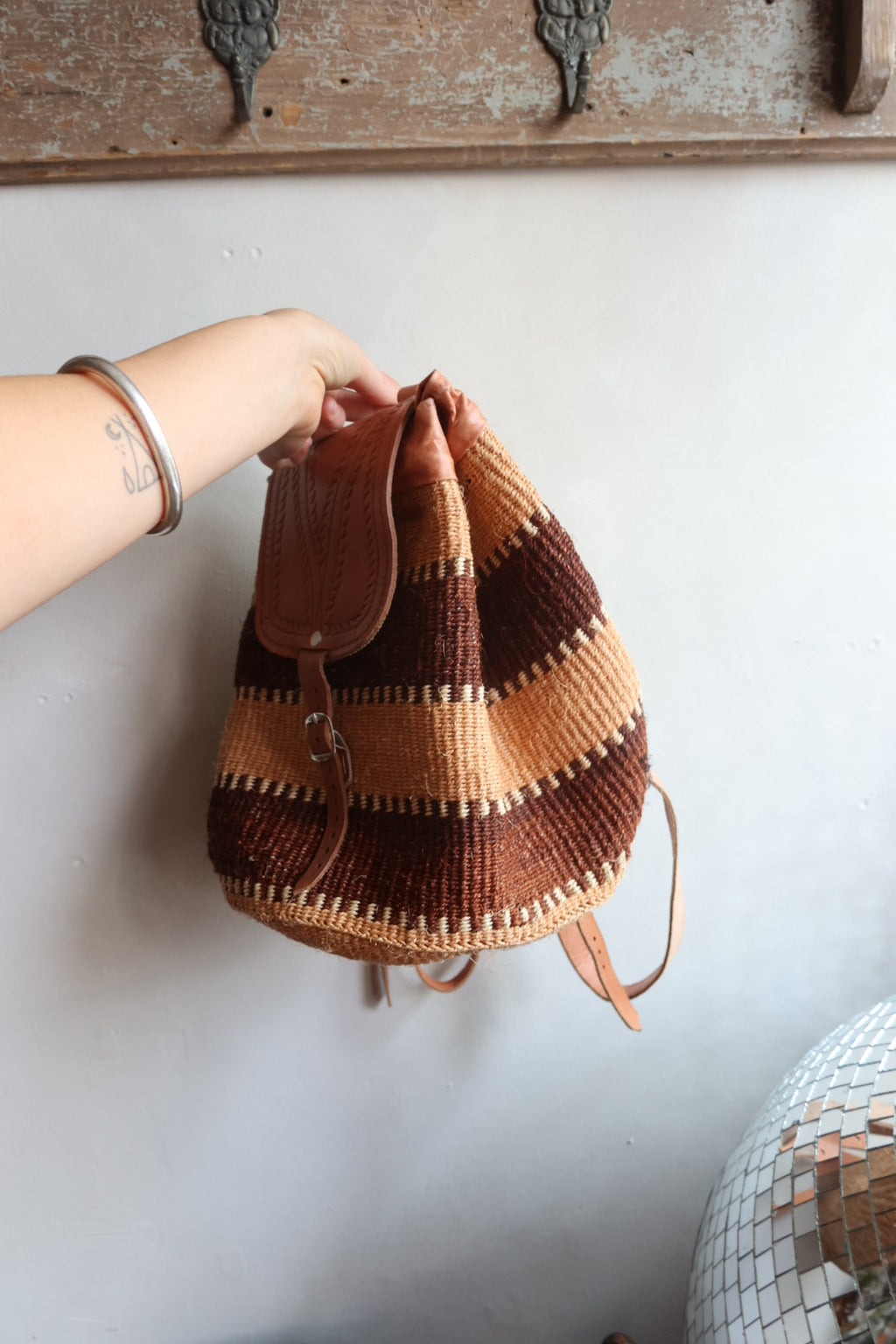 Vintage Woven Backpack