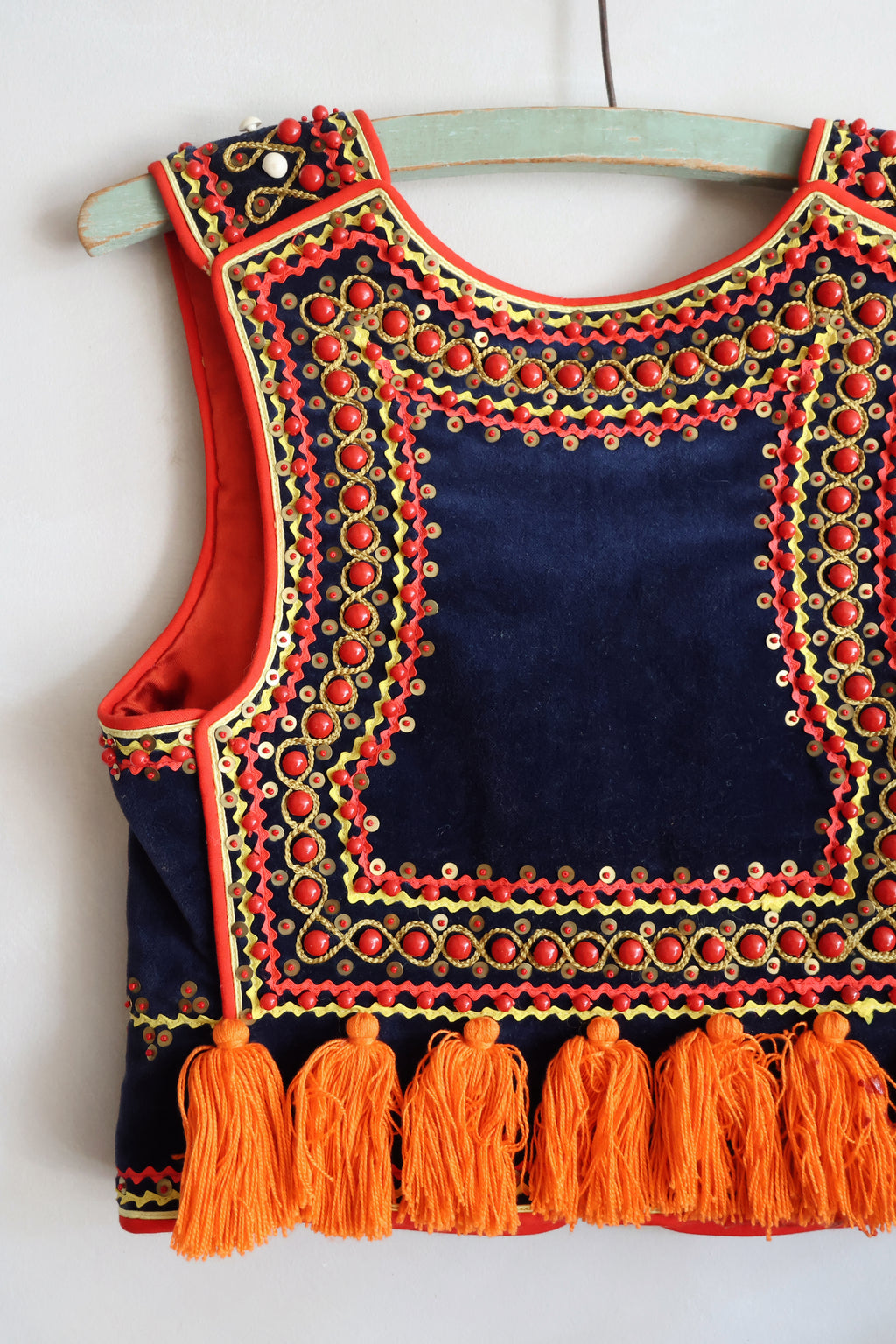 Vintage Embellished Tassel Vest Top