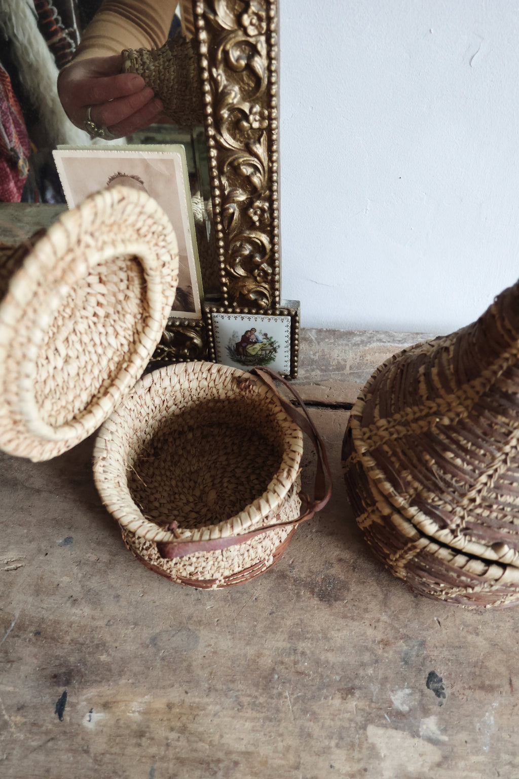Two Antique Woven Baskets