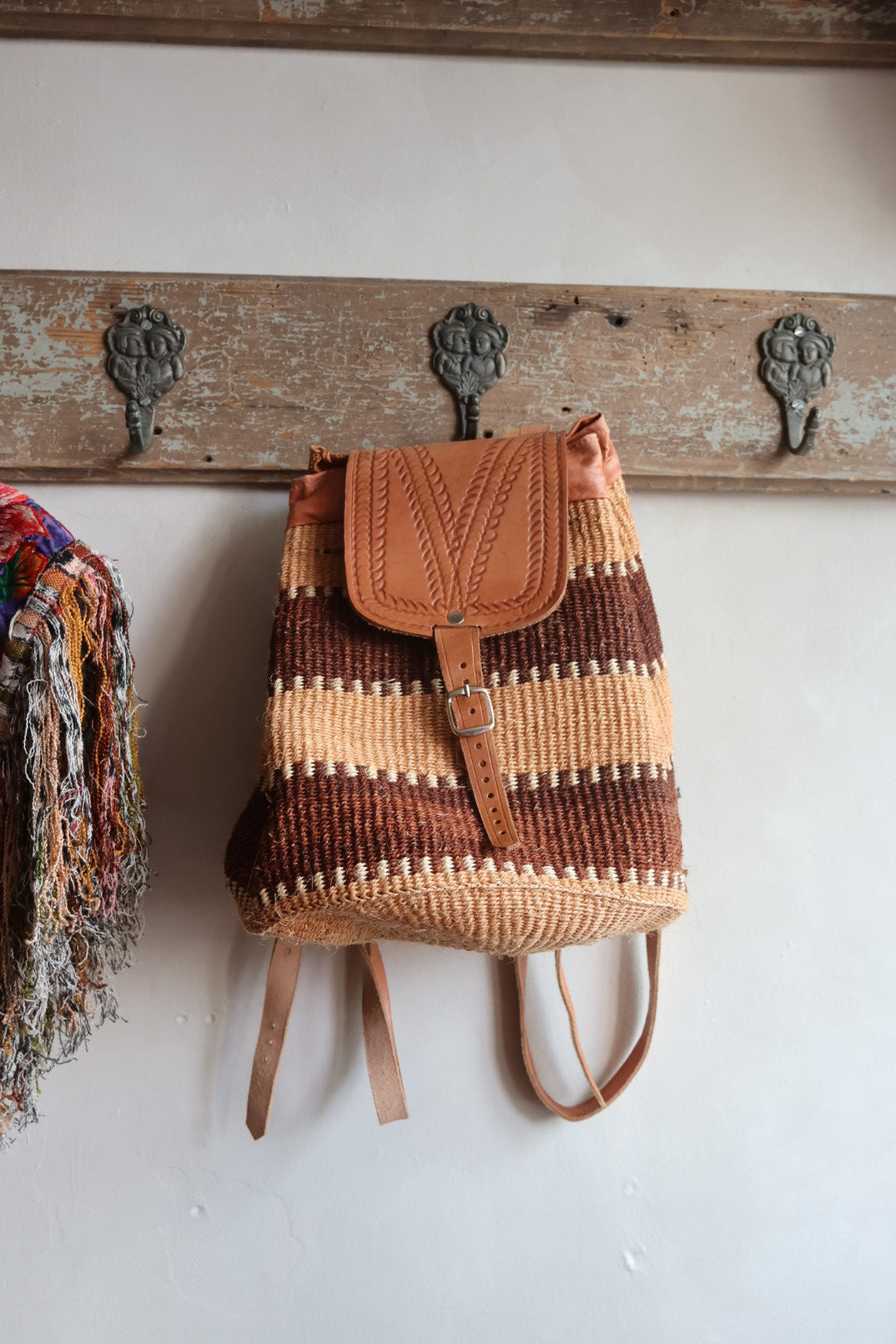 Vintage Woven Backpack