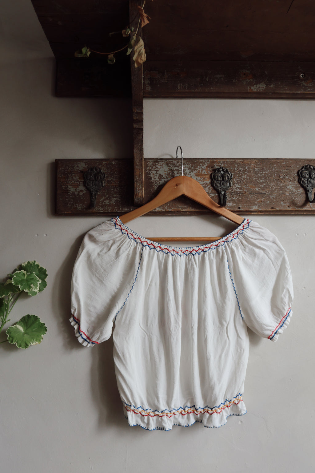 Vintage Hungarian Embroidered Blouse