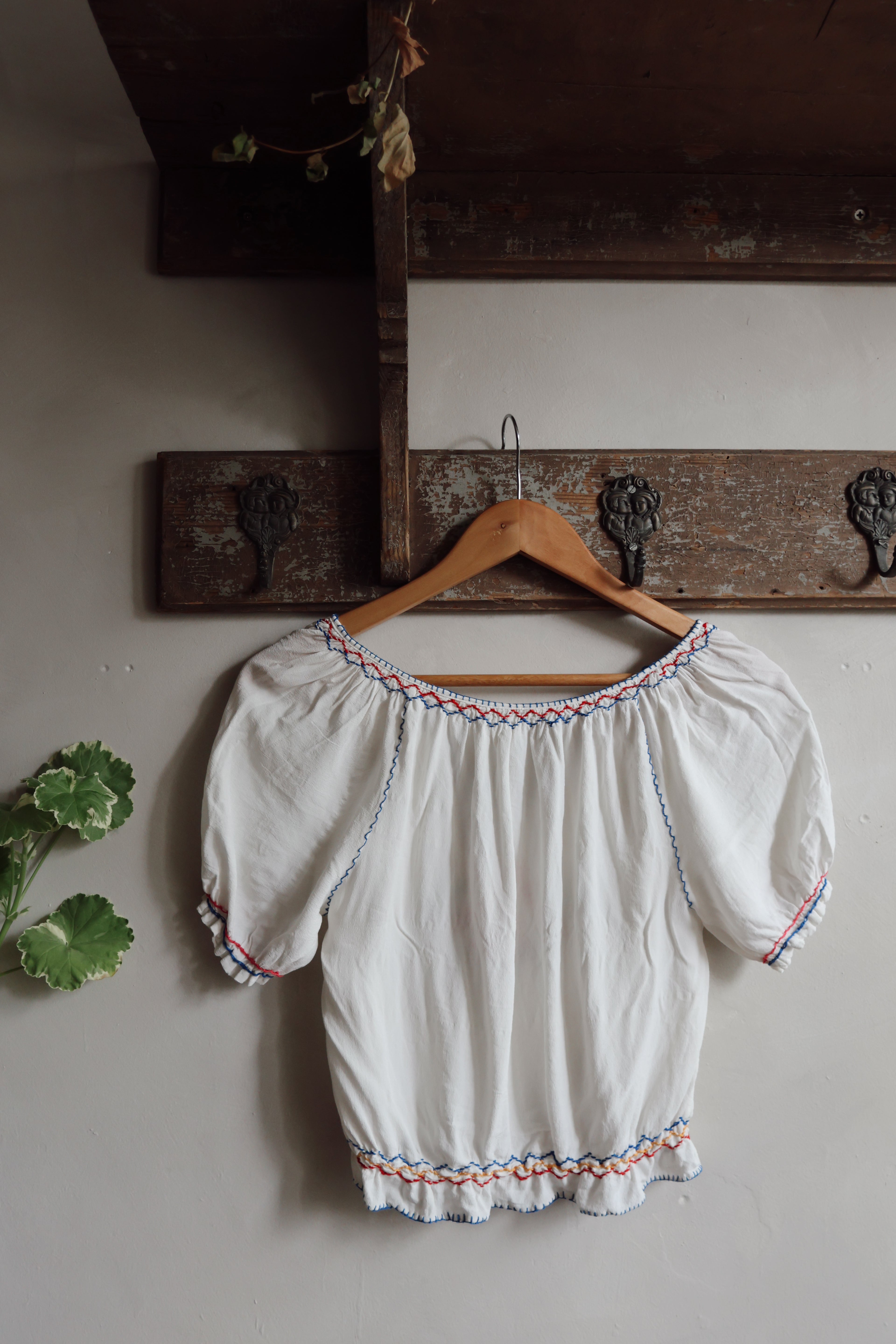 Vintage Hungarian Embroidered Blouse