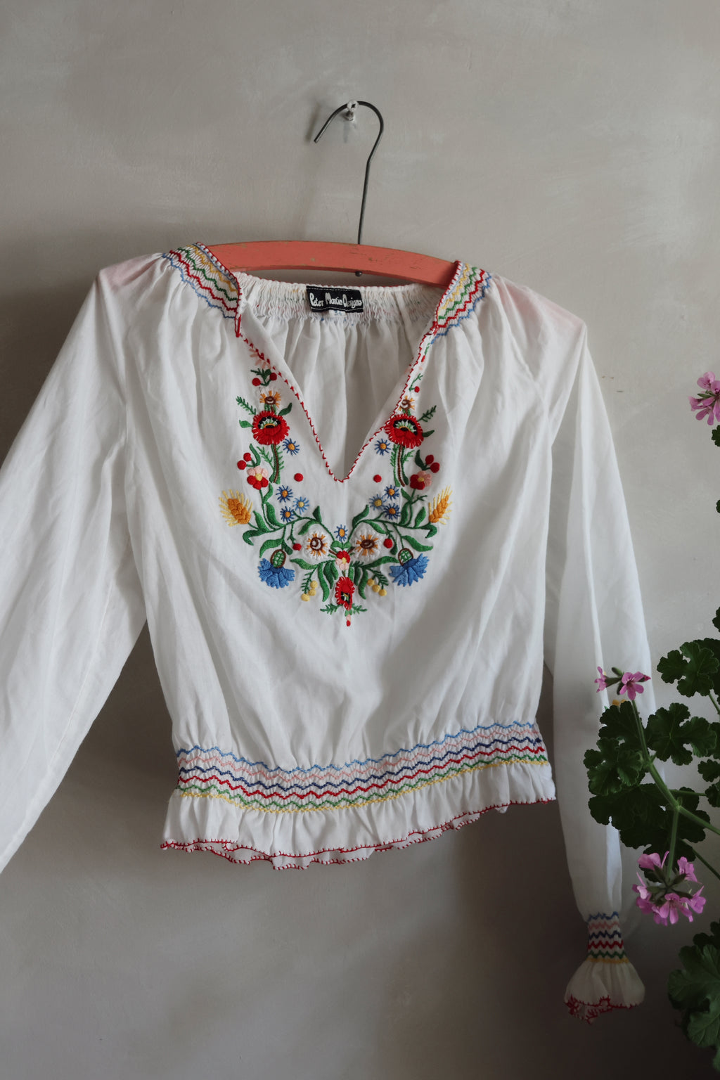 Vintage Hungarian EmbroideredBlouse