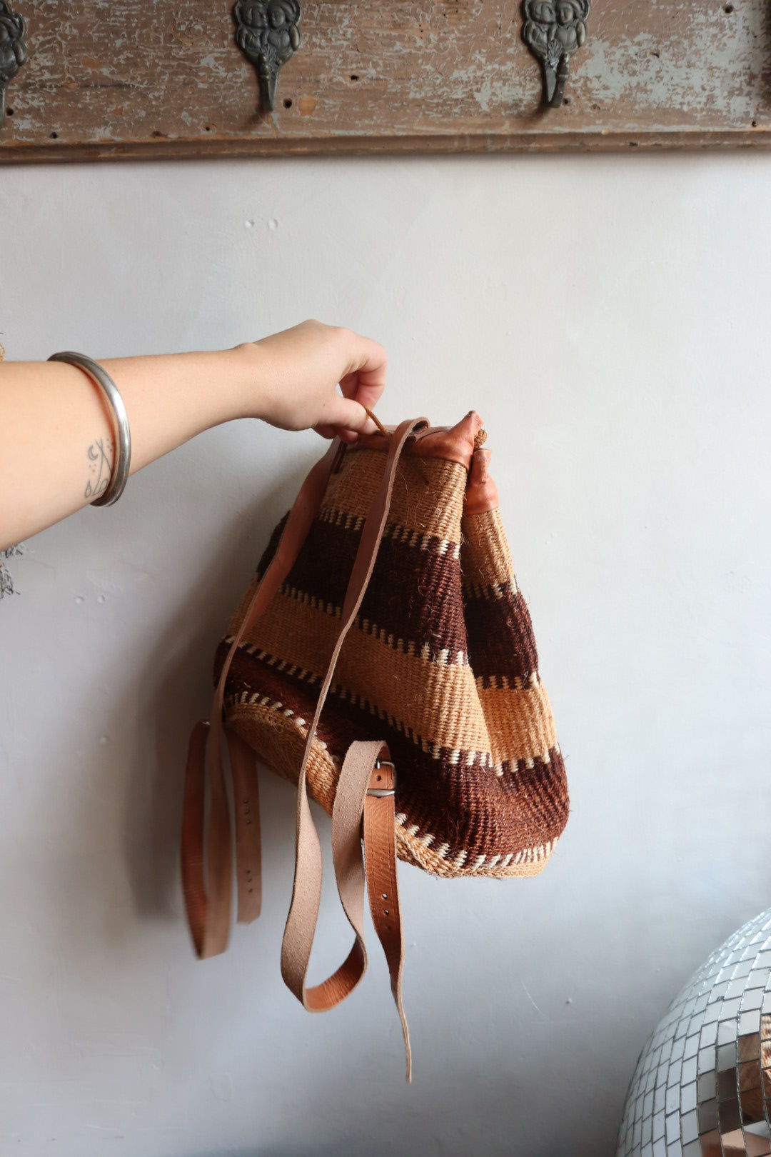 Vintage Woven Backpack